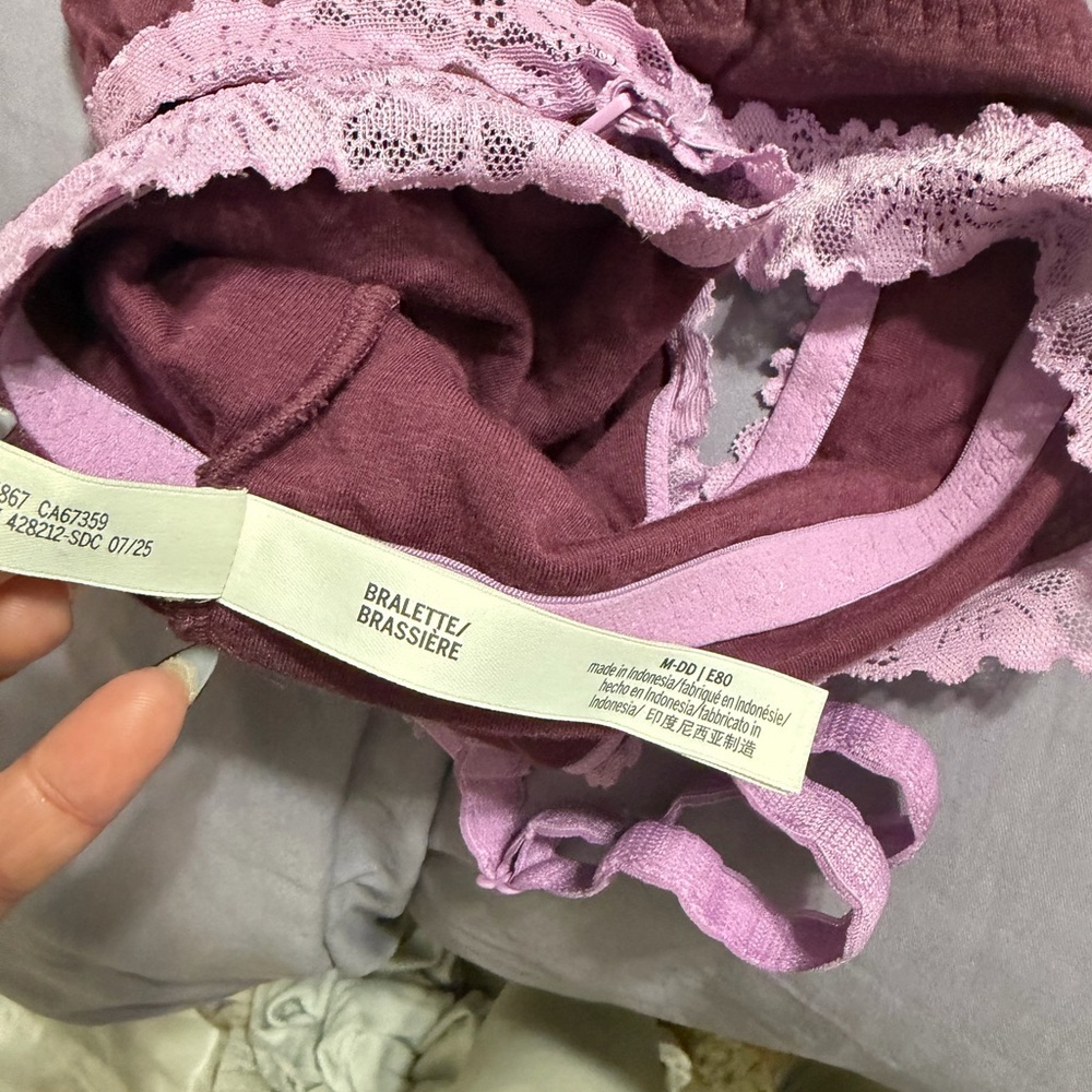 PINK Victoria's Secret Lace Bralette in Mauve and Lavender - Picture 3 of 4